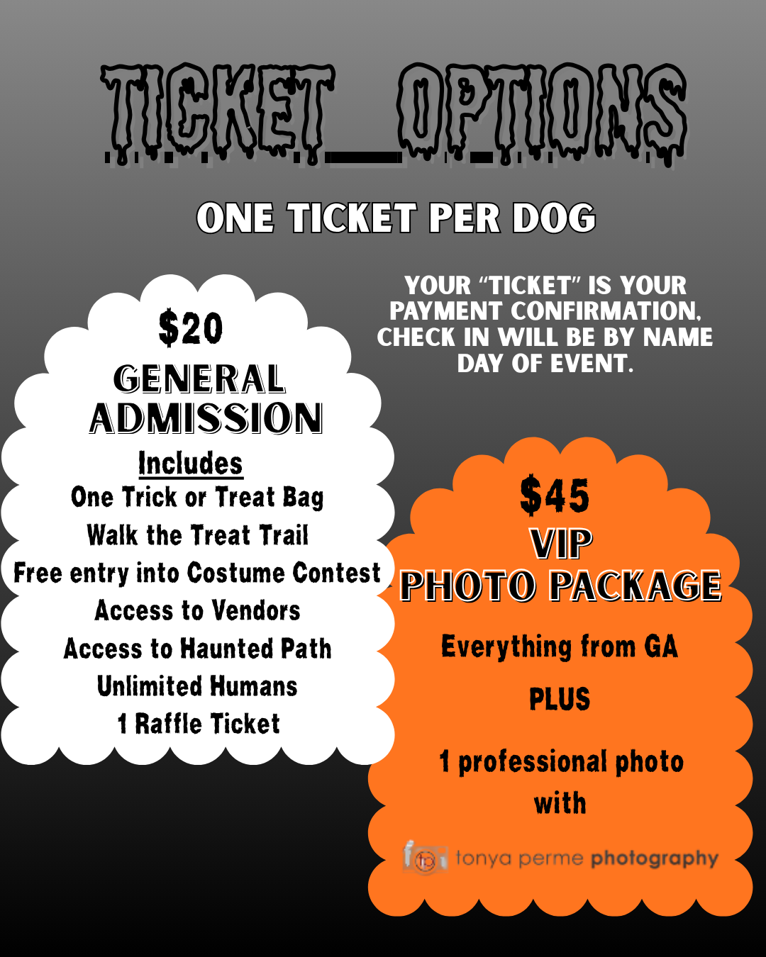 Tricks for Treats Event Ticket